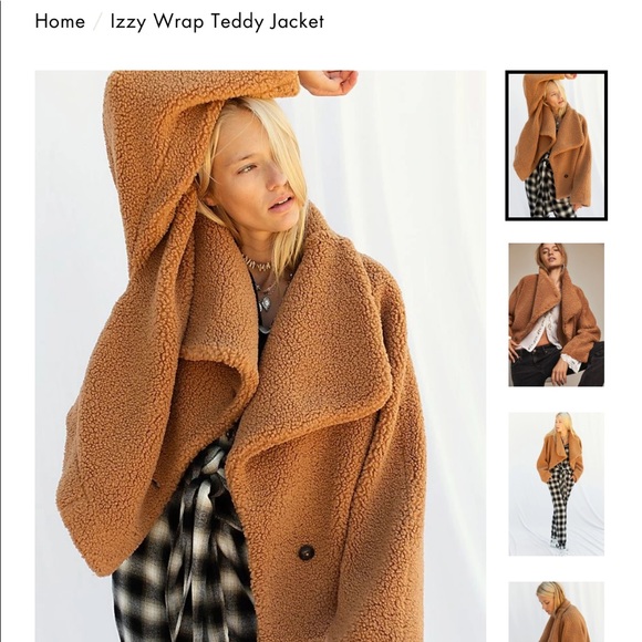 Free People Jackets & Blazers - Free People Izzy Wrap Teddy Coat